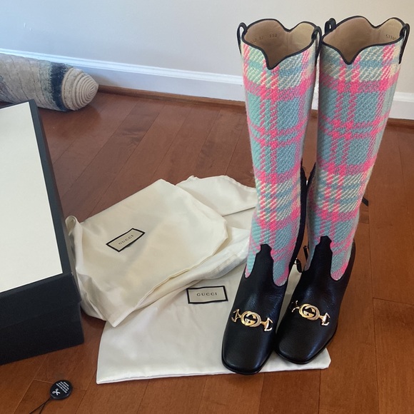 Gucci tweed tall boots. 37 - Picture 1 of 16